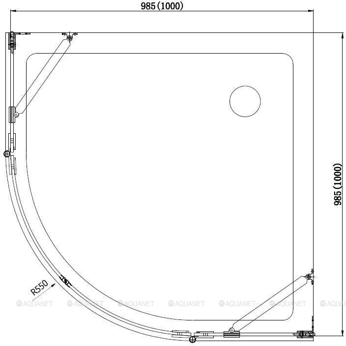 Aquanet Beta NWD2242 душевое ограждение 100*100*200