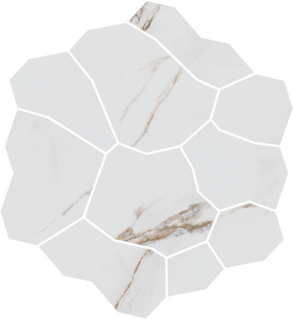 Керамический гранит Декор Kerama Marazzi Прованс Марсель наборный Белый матовый обрезной 31,5x34,2x0,9 KMD2HID022GR