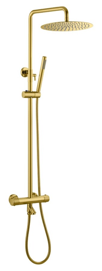 Душевая стойка Boheme Uno с термостатом Matt Gold 468-T-MG