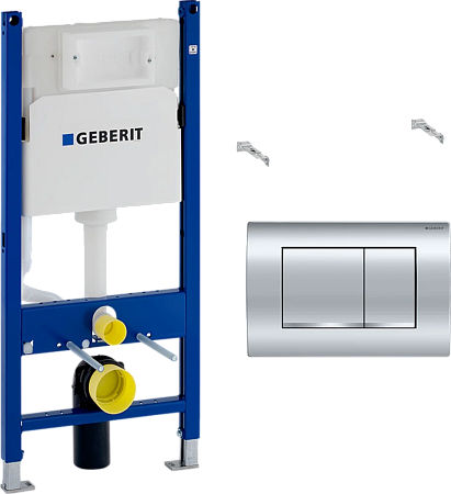 Geberit Duofix Delta 458.163.21.1 инсталляция для унитаза с кнопкой смыва хром
