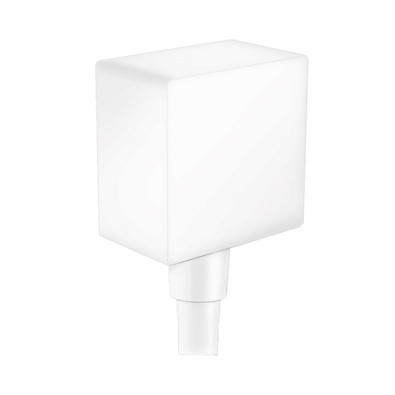 Hansgrohe Fixfit Square шланговое подсоединение с клапаном обратного тока белый матовый 26455700