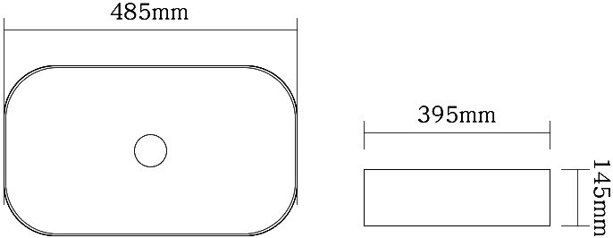 SantiLine SL-1105MB раковина накладная 48 см
