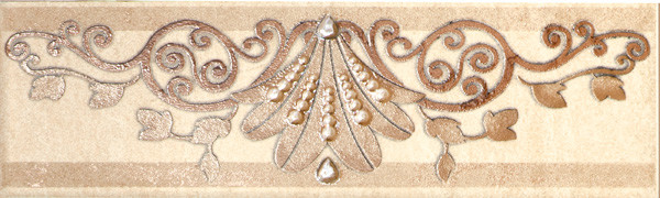 Kerama Marazzi Рометта 20х5 см бордюр настенный бежевый