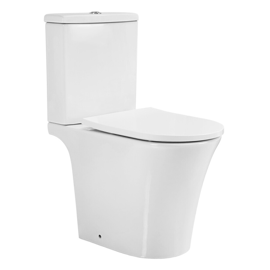 Унитаз-компакт Azario VISE 640х365х820 напольный, безободковый, в комплекте с быстросъемным сиденьем микролифт AZ-1343BT