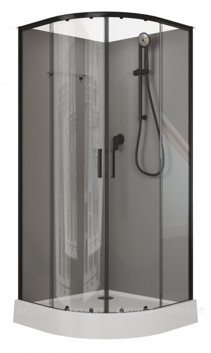 Aquanet Passion Evo R Black душевая кабина набор 2 90*90*202