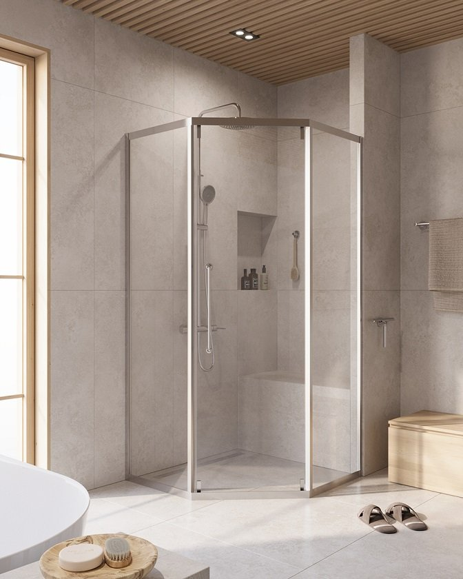 Cezares Relax душевой уголок 100х100х200 см RELAX-304-P-1-100-C-CR