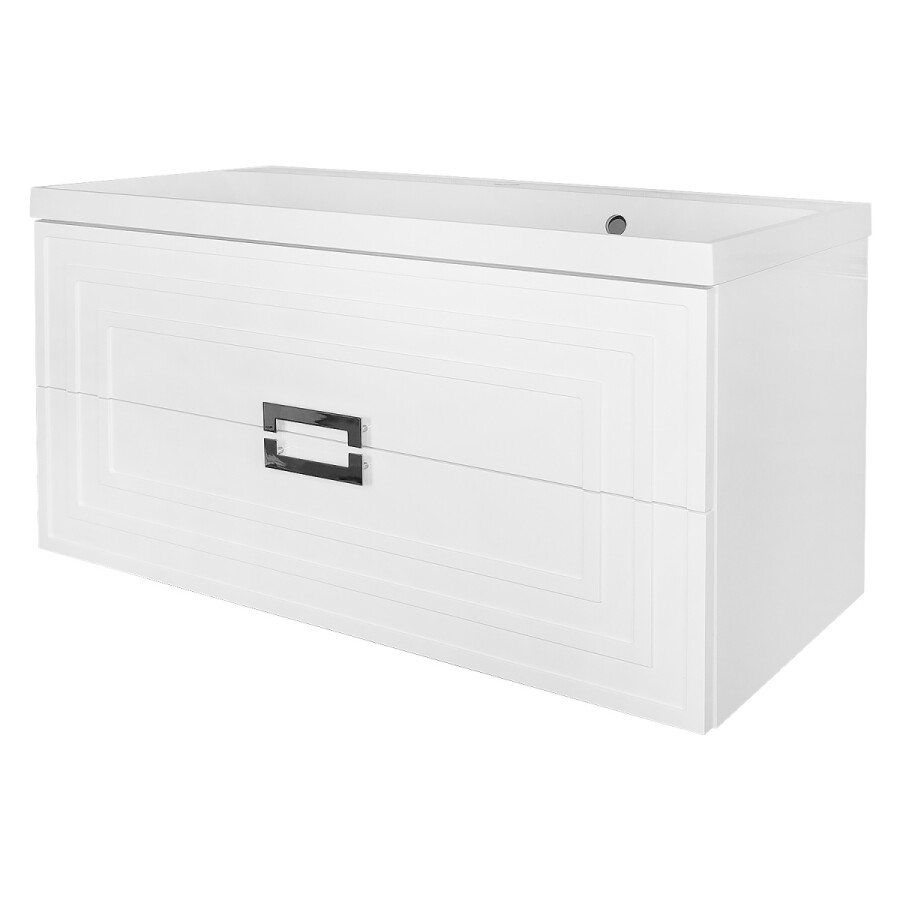 Комплект Тумба Azario ARMARIO 100/2 1000х450х585 подвесная, с раковиной CLASSIK 100, белый глянцевый CS00096974