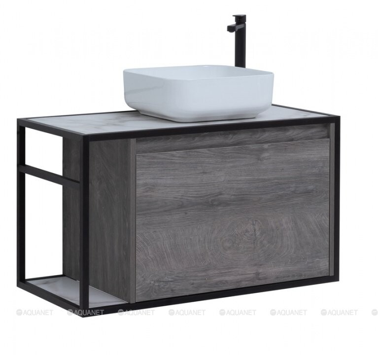 Aquanet Nova Lite Loft 90 R тумба под раковину подвесная дуб рошелье 00261655