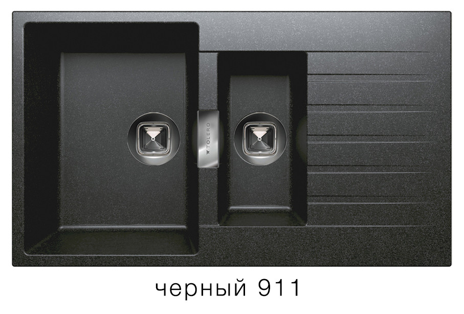 Tolero Loft TL860 кухонная мойка черный 50 х 86 см