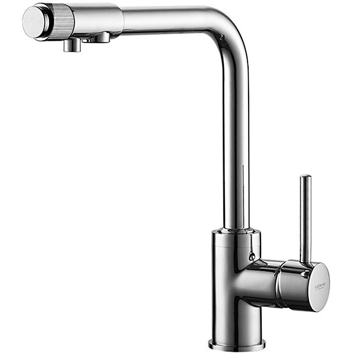 Ledeme L4155-3 смеситель для кухни с подключением фильтра Хром