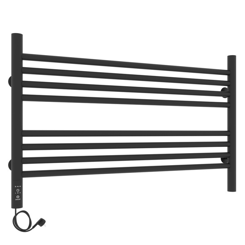Laris Оливия полотенцесушитель электрический черный 80х50 73207628 левый