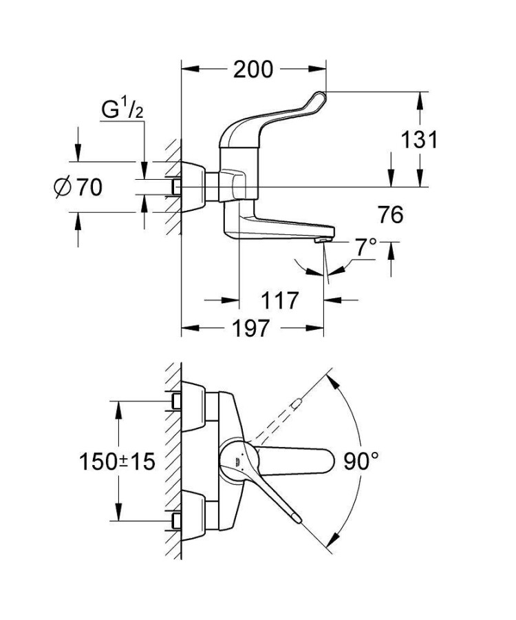 Grohe Euroeco Special 32792000 смеситель для раковины 46 мм