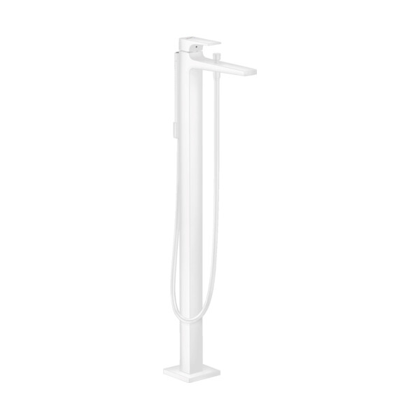 Hansgrohe Metropol Смеситель для ванны напольный с рычаговой рукояткой белый матовый 32532700