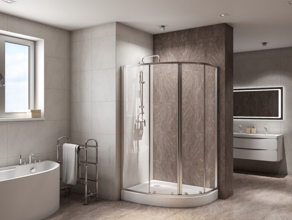 BelBagno Due душевой уголок 120х80, прозрачное стекло DUE-RH-2-120/80-C-Cr