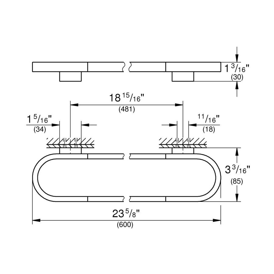 Grohe Selection 41056BE0 полотенцедержатель никель глянец