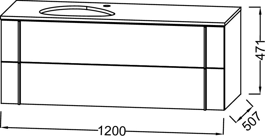 Jacob Delafon Nouvelle Vague EB3041-E73 120 см тумба под раковину подвесная