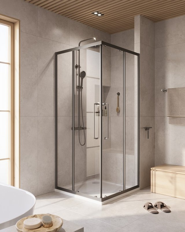 Cezares Relax душевой уголок 90х90х200 см RELAX-304-A-2-90-C-GM