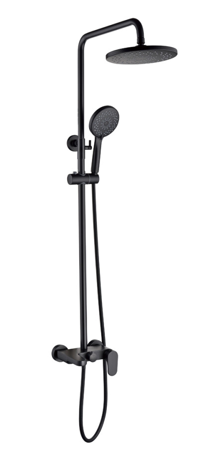 Душевая система Boheme Spectre Черный матовый с изливом 458-B