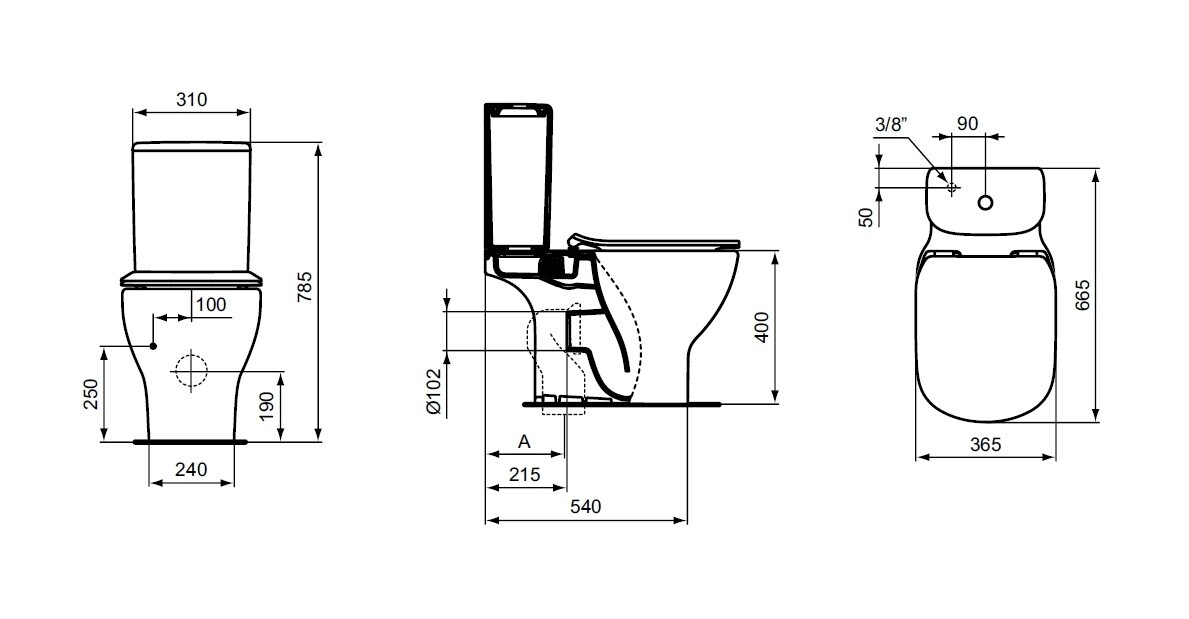Ideal Standard Tesi AquaBlade T008701+T356801 унитаз напольный