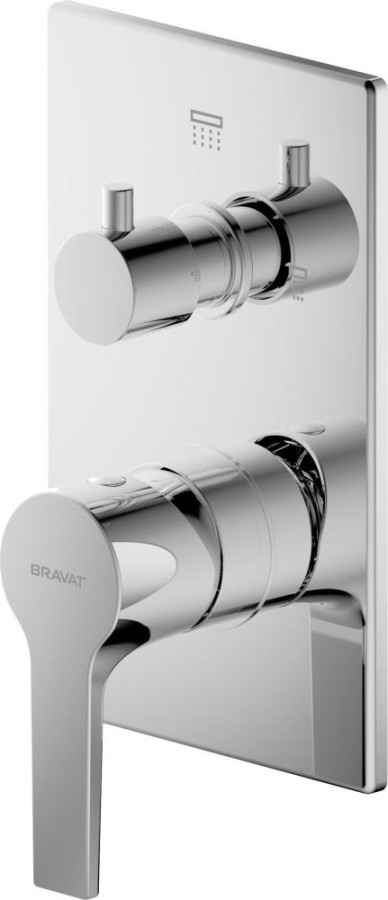 Bravat Prolate P69219CP-2-ENG встраиваемый смеситель 2-функц. цвет хром