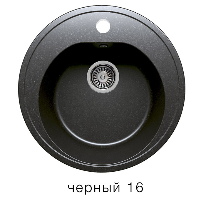 Polygran F 08 кухонная мойка черный 51 х 51 см