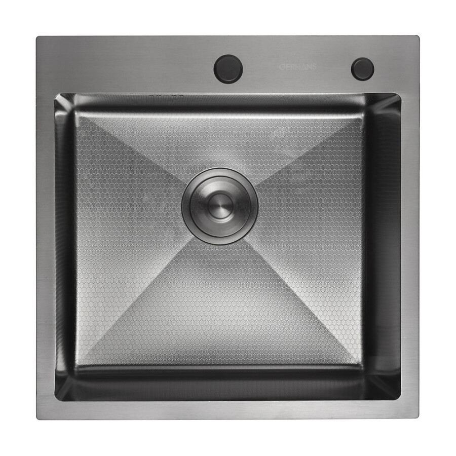 Мойка для кухни из нержавеющей стали Gerhans K35050BD Decor PVD Графит