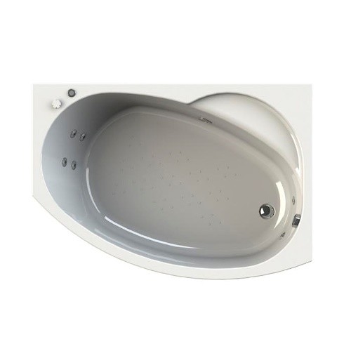 Wachter Монти 150x105 см ванна акриловая асимметричная с гидромассажем и фронтальной панелью хром правая
