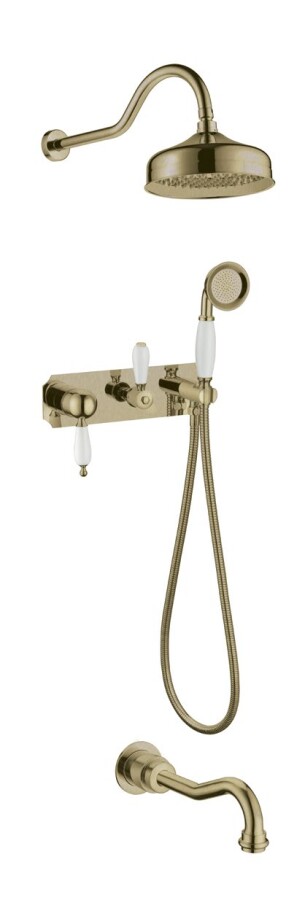 Душевая система с изливом Boheme Medici смесители Бронза 308