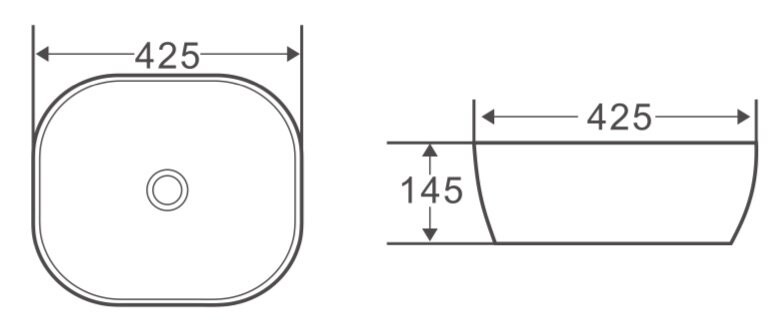 BelBagno BB1301 раковина накладная 42 см белая