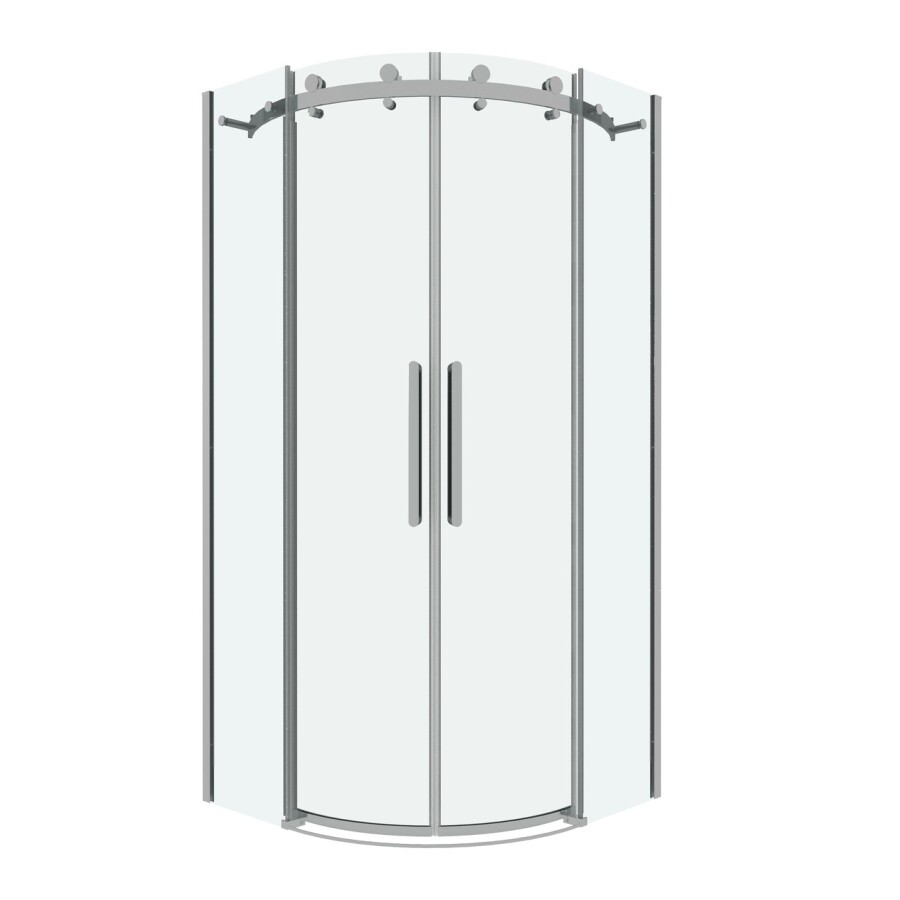 Душевое ограждение Grossman Classic 301.K33.04.1010.10.00 (100х100х195) четверть круга,раздвижная,хром,стекло прозрачное, 1 место