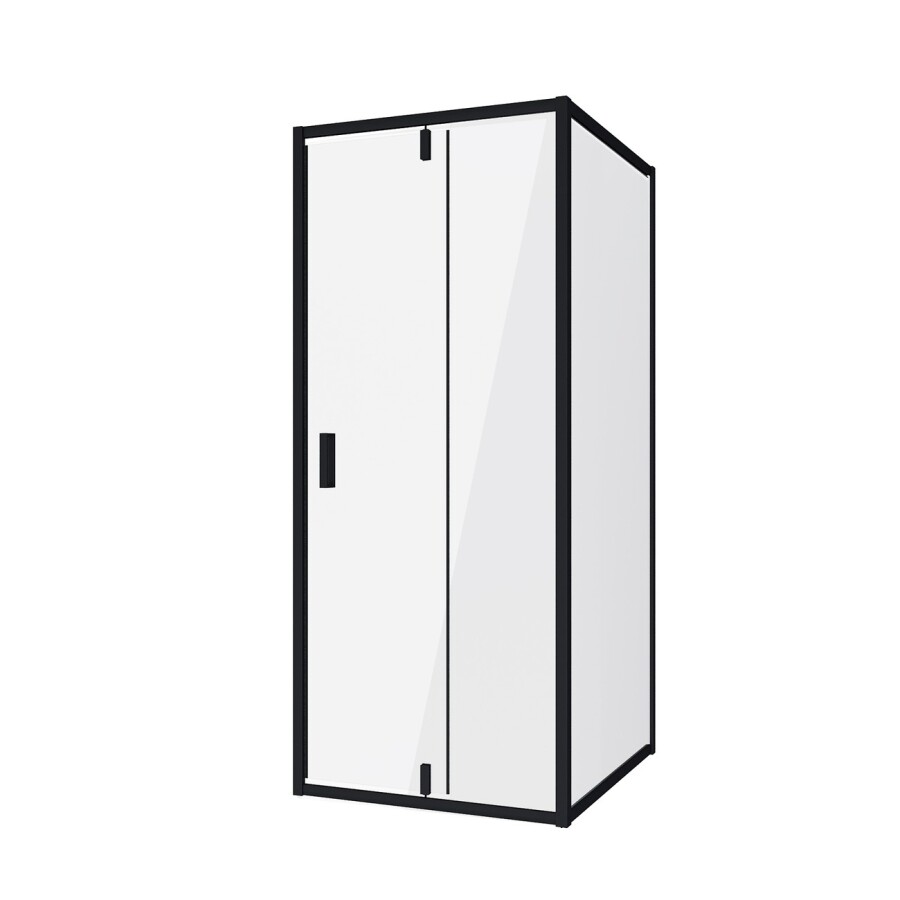Душевое ограждение Niagara Nova NG-83-10AB-A100B (100х100х195) квадрат,черный,дверь распашная,стекло прозрачное,2 места