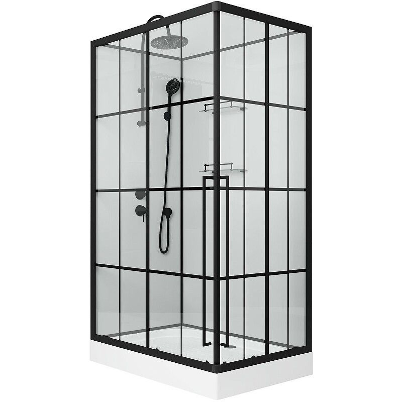 Niagara Standart Душевая кабина 100x80 Левая Тропический душ ST100/80/15QL/KL/BKT