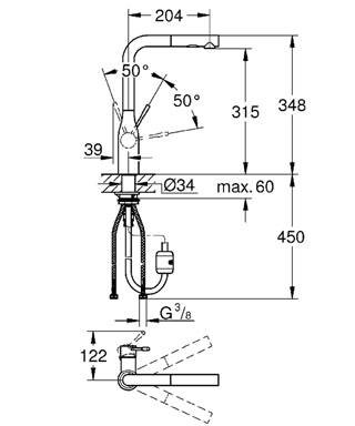 Grohe Essence 30270000 смеситель для кухни хром