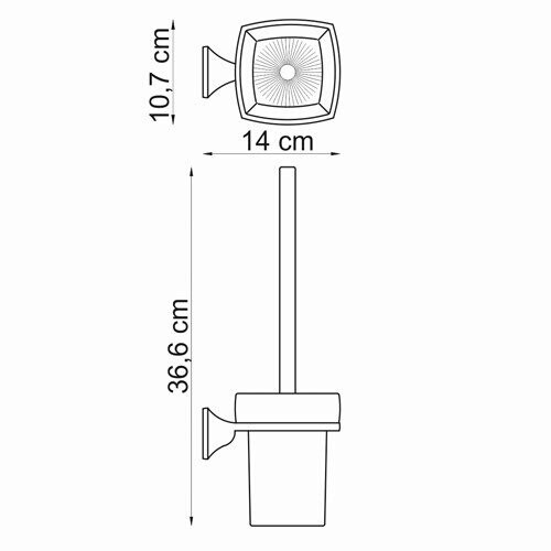 WasserKRAFT Wern K-2527 туалетный ершик хром