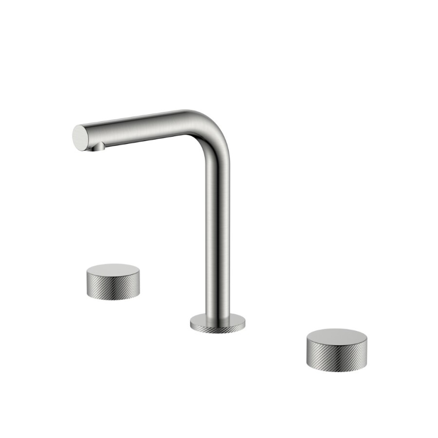 Смеситель для раковины Boheme Stick ручка Spirale на 3 отв. Nickel Brush 152-NB.4