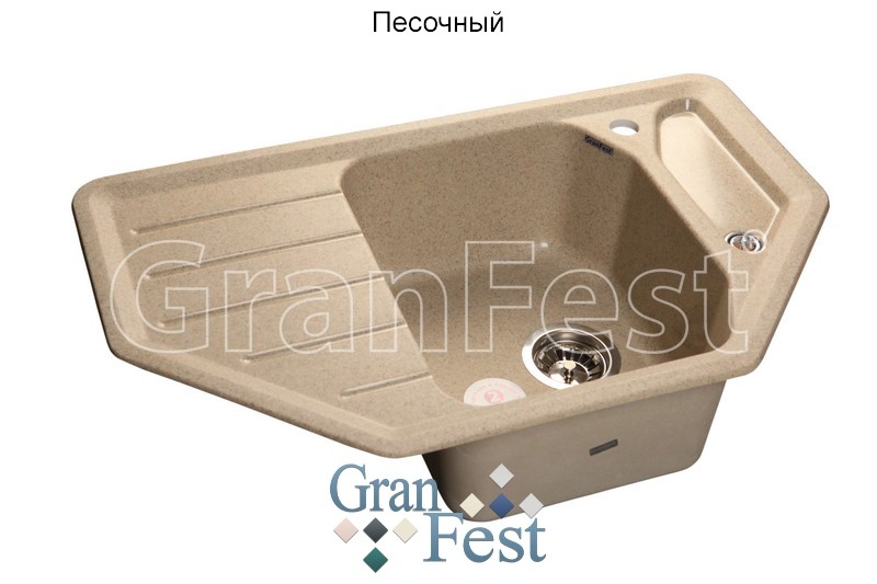 GranFest Corner GF-С-800E кухонная мойка песочный 79 х 49 см