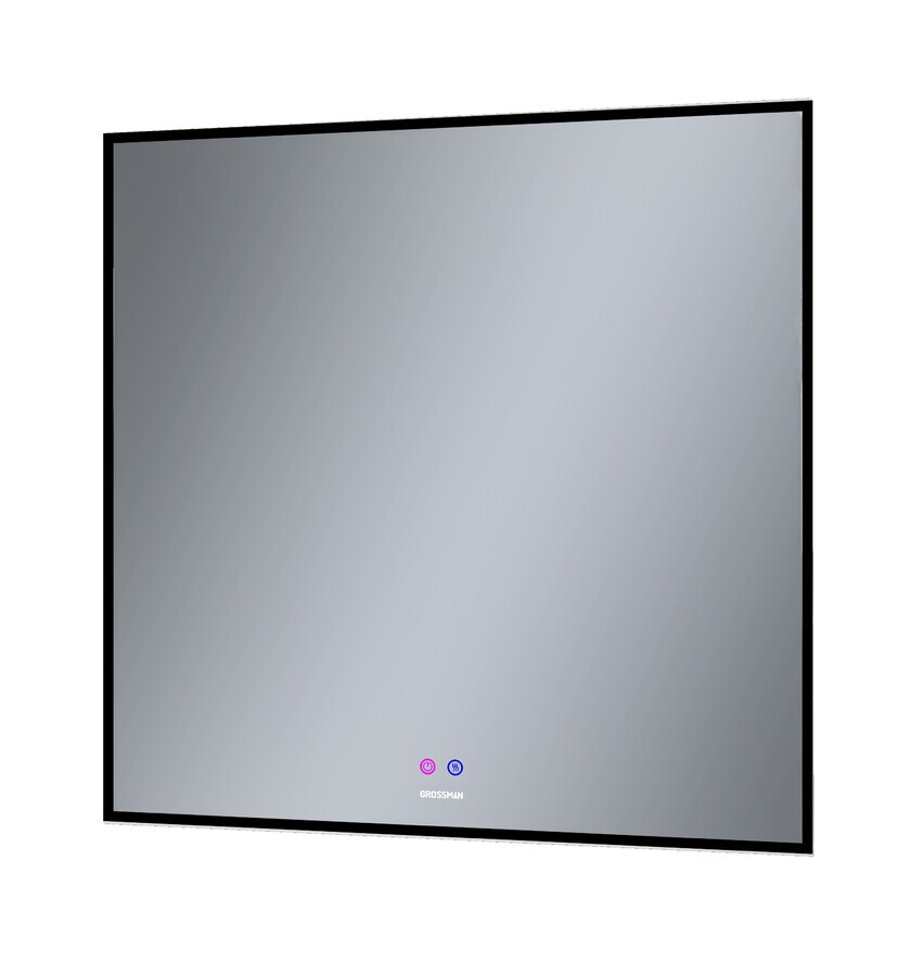 Зеркало Grossman PRAGMA-норма BLACK (800*800*45) LED с сенсорным выключателем и подогревом 1880802