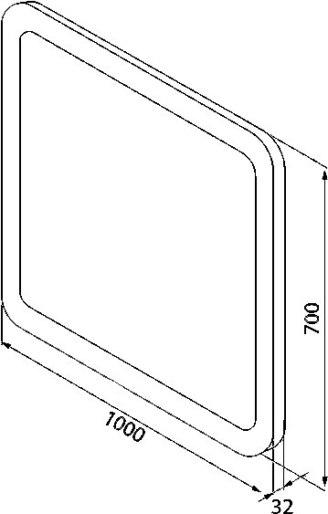 Зеркальное полотно Iddis Edifice 100*70 EDI1000i98