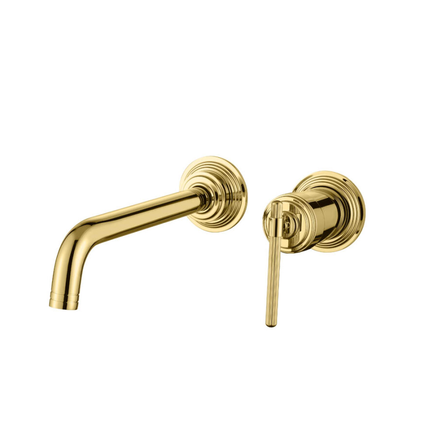 Смеситель для раковины из стены Boheme Eterna Gold 175-G