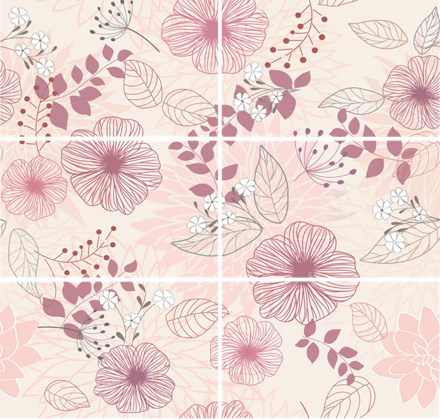 Газкерамика Line Anemone 80х75 панно из 6шт матовое 