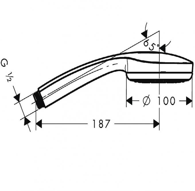 Ручной душ Hansgrohe Croma 100 1jet 28580000