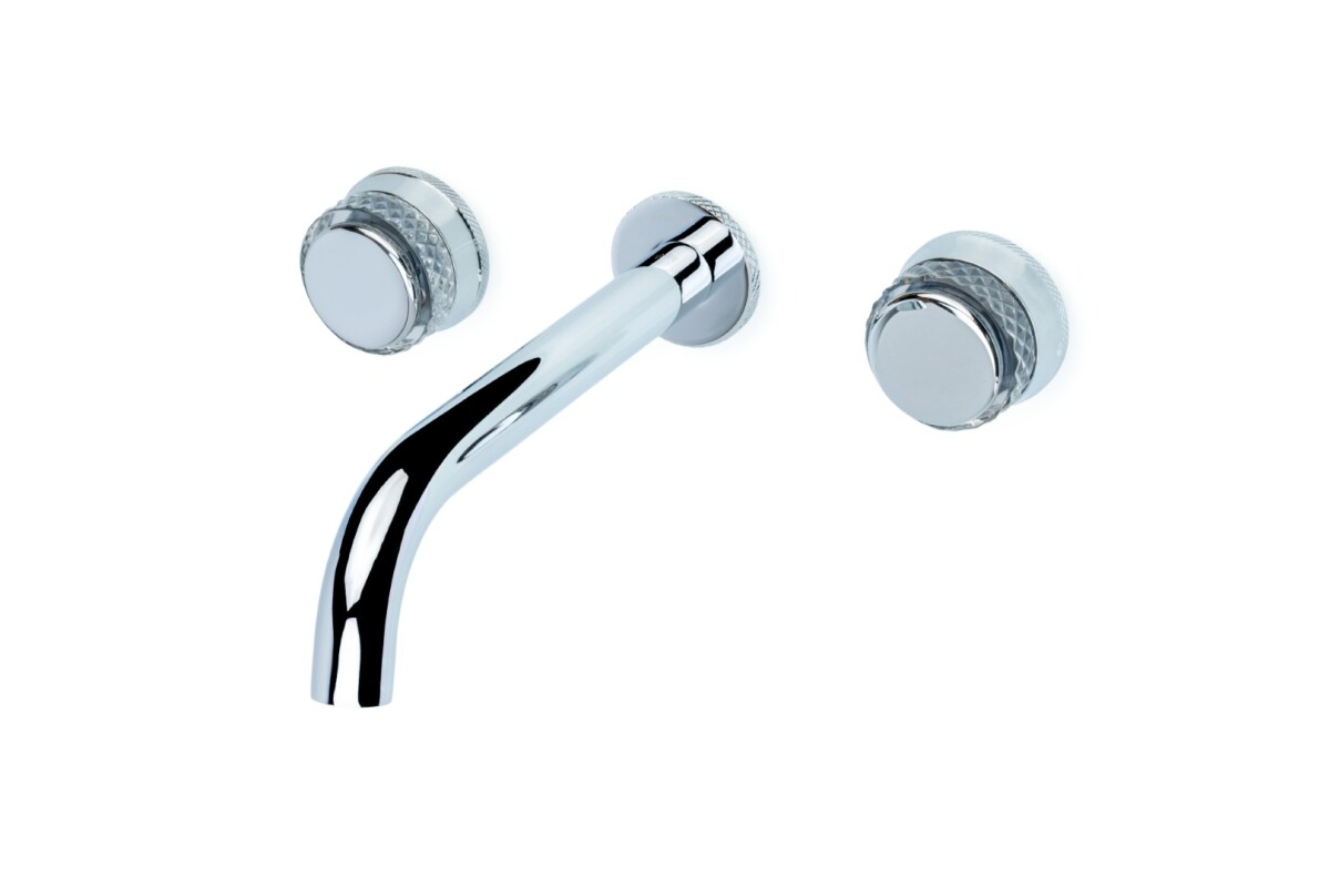 Смеситель для раковины из стены Boheme Aura Chrome на 3 отв. 152-2-CR-A