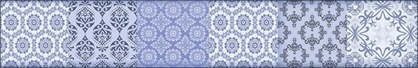 Уралкерамика Фрейя 8х50 см бордюр настенный голубая 