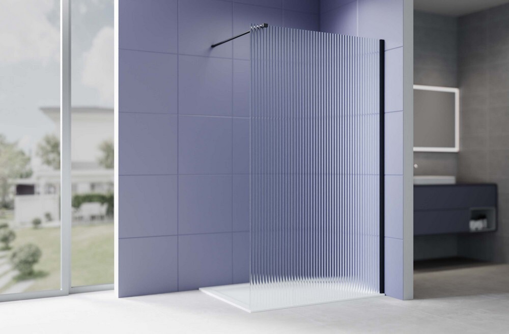 Aquatek AQ.WI.090.2BL Душевая перегородка Walk In 90см с держателем 1200мм черный