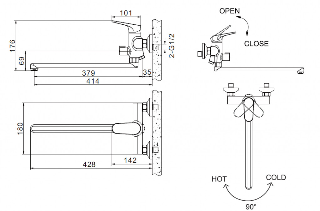 Bravat Eler F00449CP Набор 3 в 1 F6191238CP-01L-RUS + D141C + D288CP-RUS