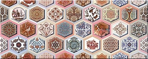 Azori Navarra Carmin Arabesco 20х50 см декор настенный глянцевый