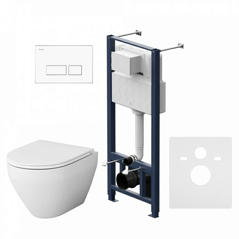 Am.Pm Spirit 2.0 унитаз подвесной с инсталляцией и клавишей смыва IS47001.701700