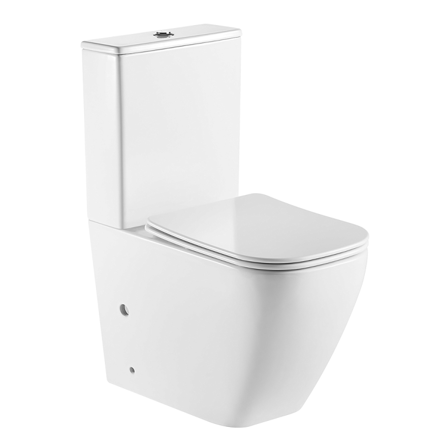 Azario Fretta унитаз напольный безободковый, с арматурой Geberit AZ-1228A-G