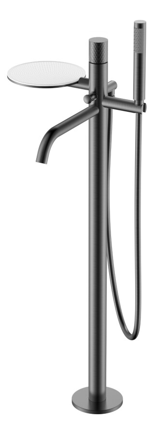 Смеситель для ванны напольный Boheme Stick ручка Diamond Gun Metal 129-GM