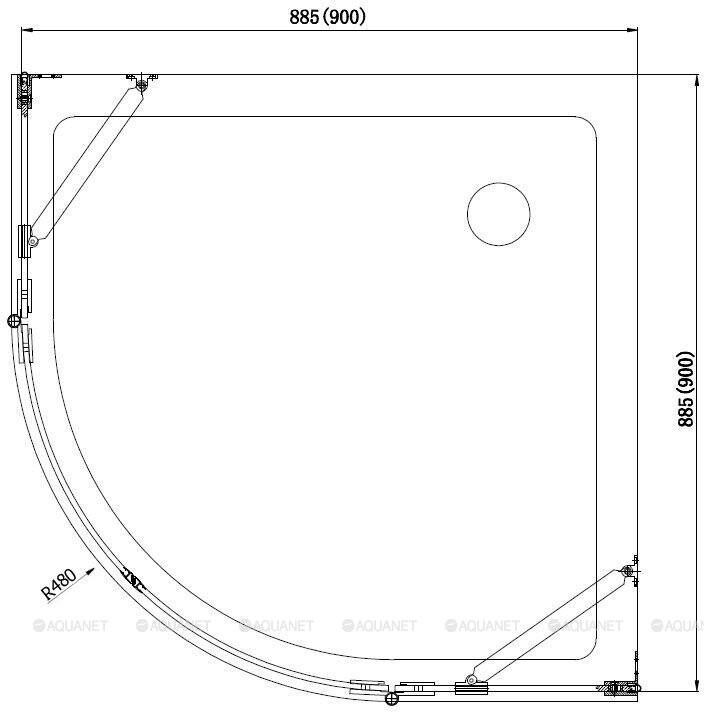 Aquanet Beta NWD2242 душевое ограждение 90*90*200